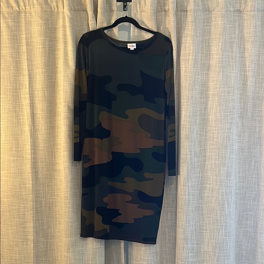Camouflage Long Sleeve Dress